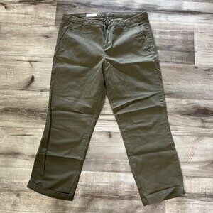 KUT From The Kloth Gwen Relaxed Mid Rise Trousers Olive Green Women’s Size 8
